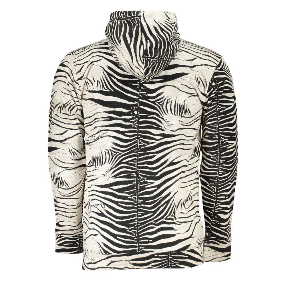 White Cotton Mens Hooded Sweater - ventzia