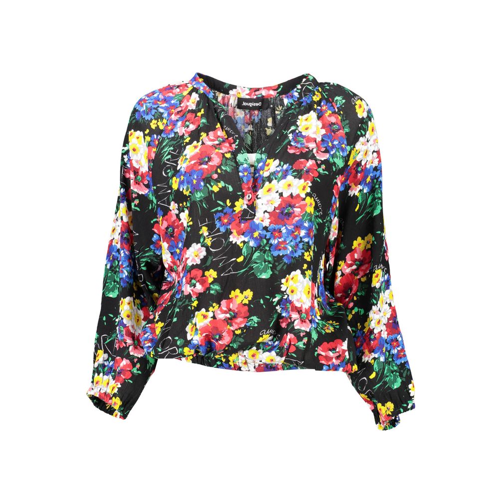 Black Viscose Women Top - ventzia