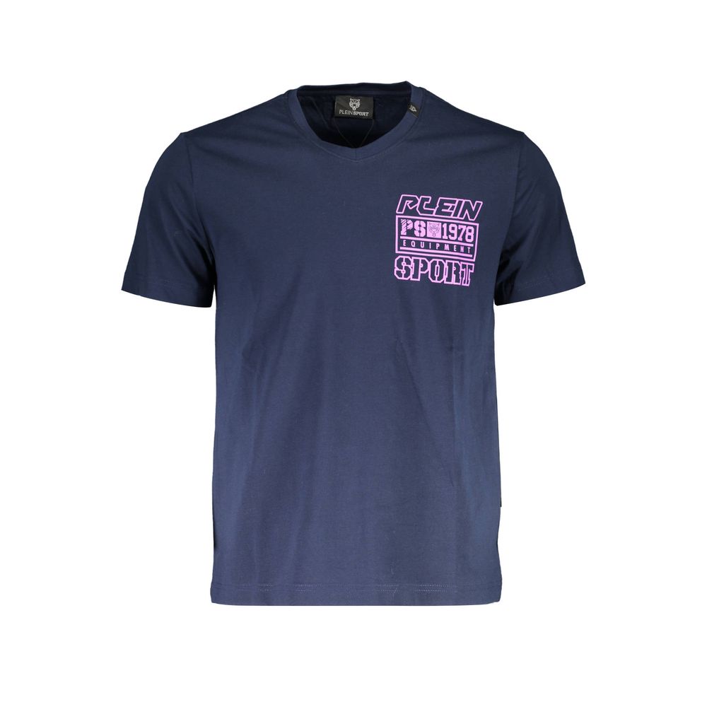 Blue Cotton Men T-Shirt - ventzia