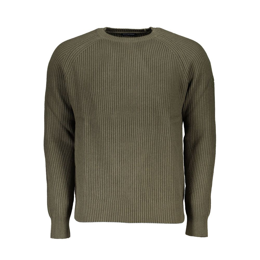Green Cotton Men Sweater - ventzia
