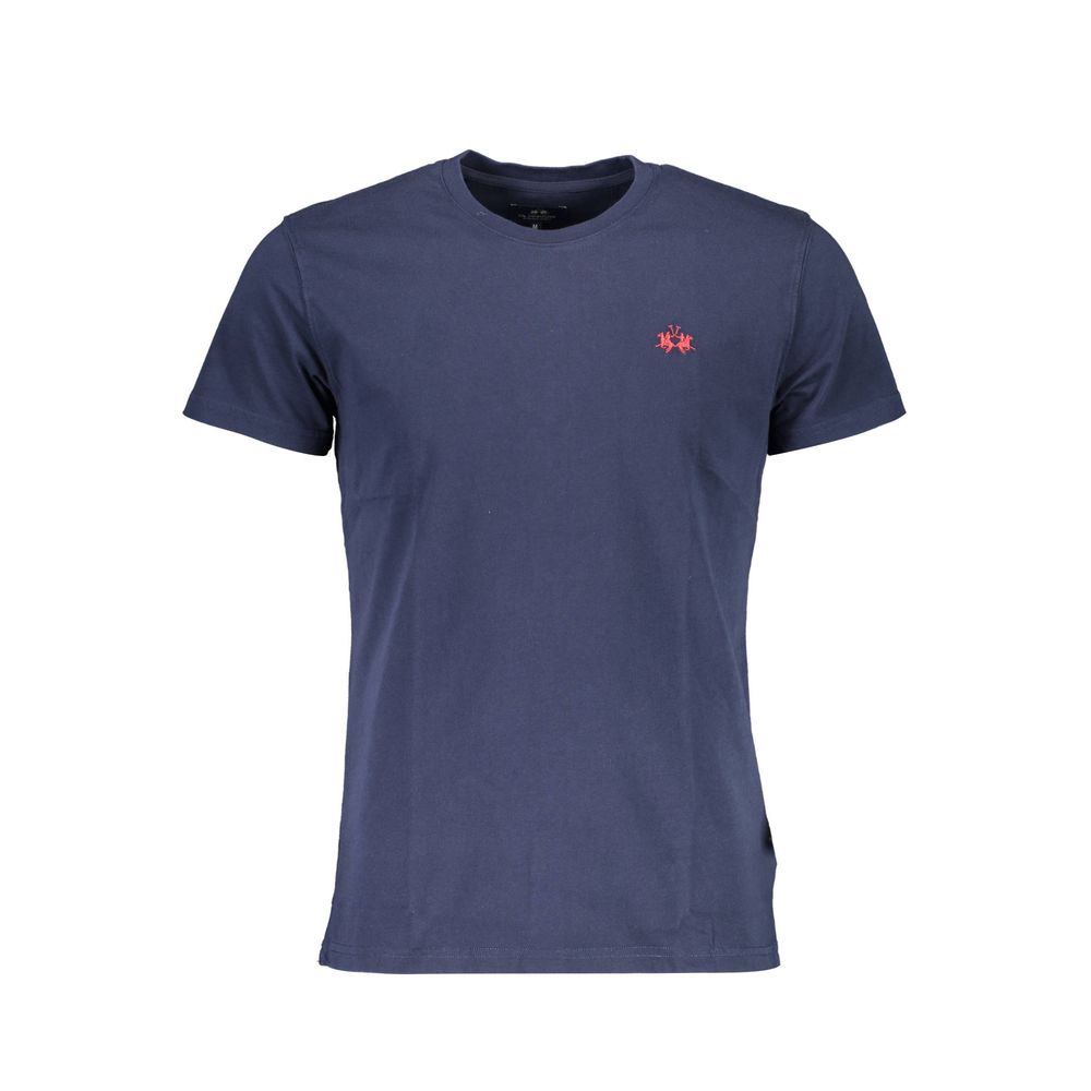 Elegant Crew Neck Cotton Tee with Embroidery - ventzia