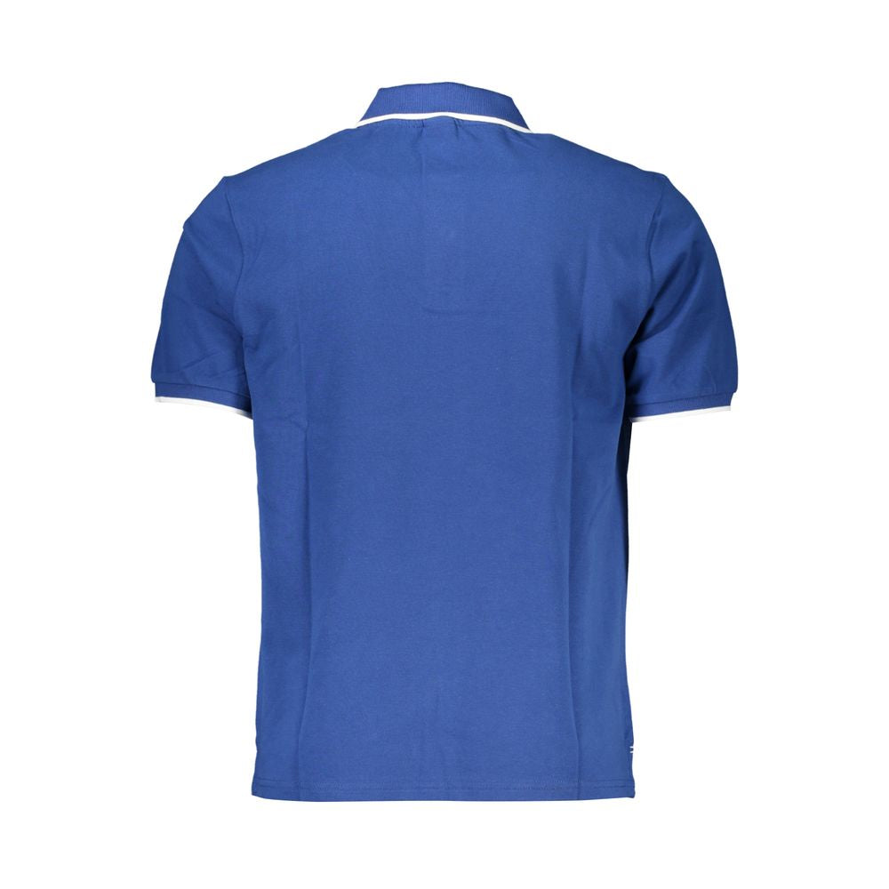 "Blu Cotton Men Polo Shirt" - ventzia