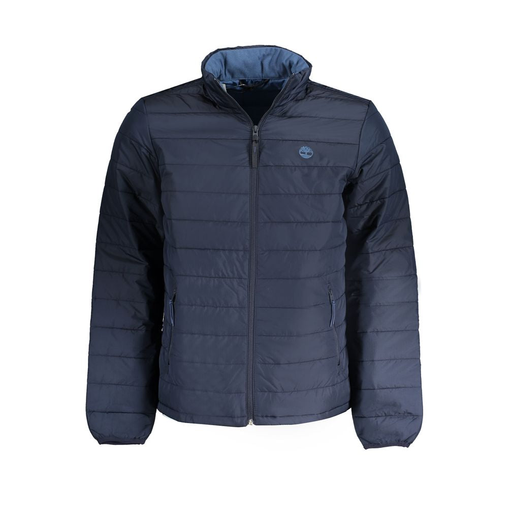 Blue Polyester Jacket - ventzia