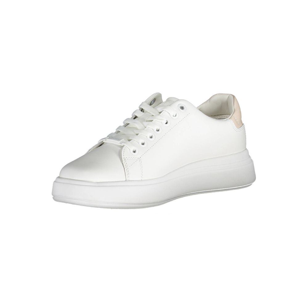 Bianco Pelle Donna Sneaker - ventzia