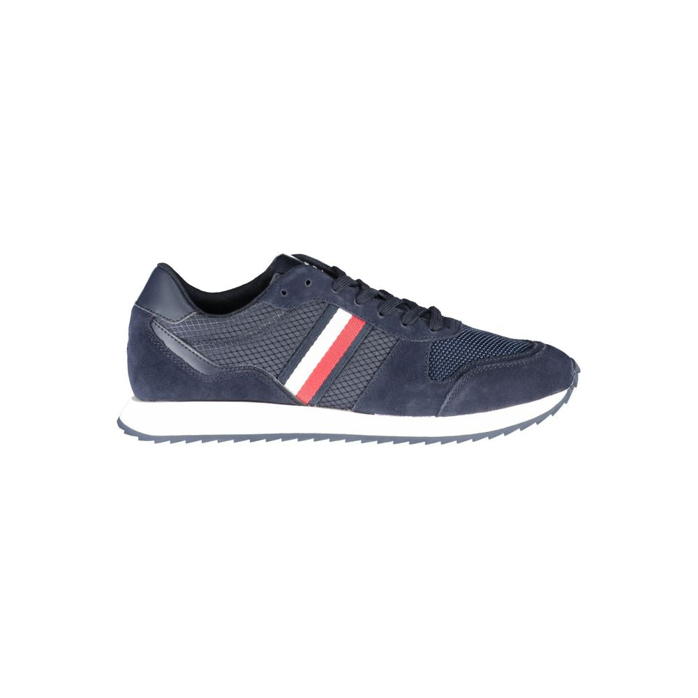 Blue Polyester Men Sneaker - ventzia