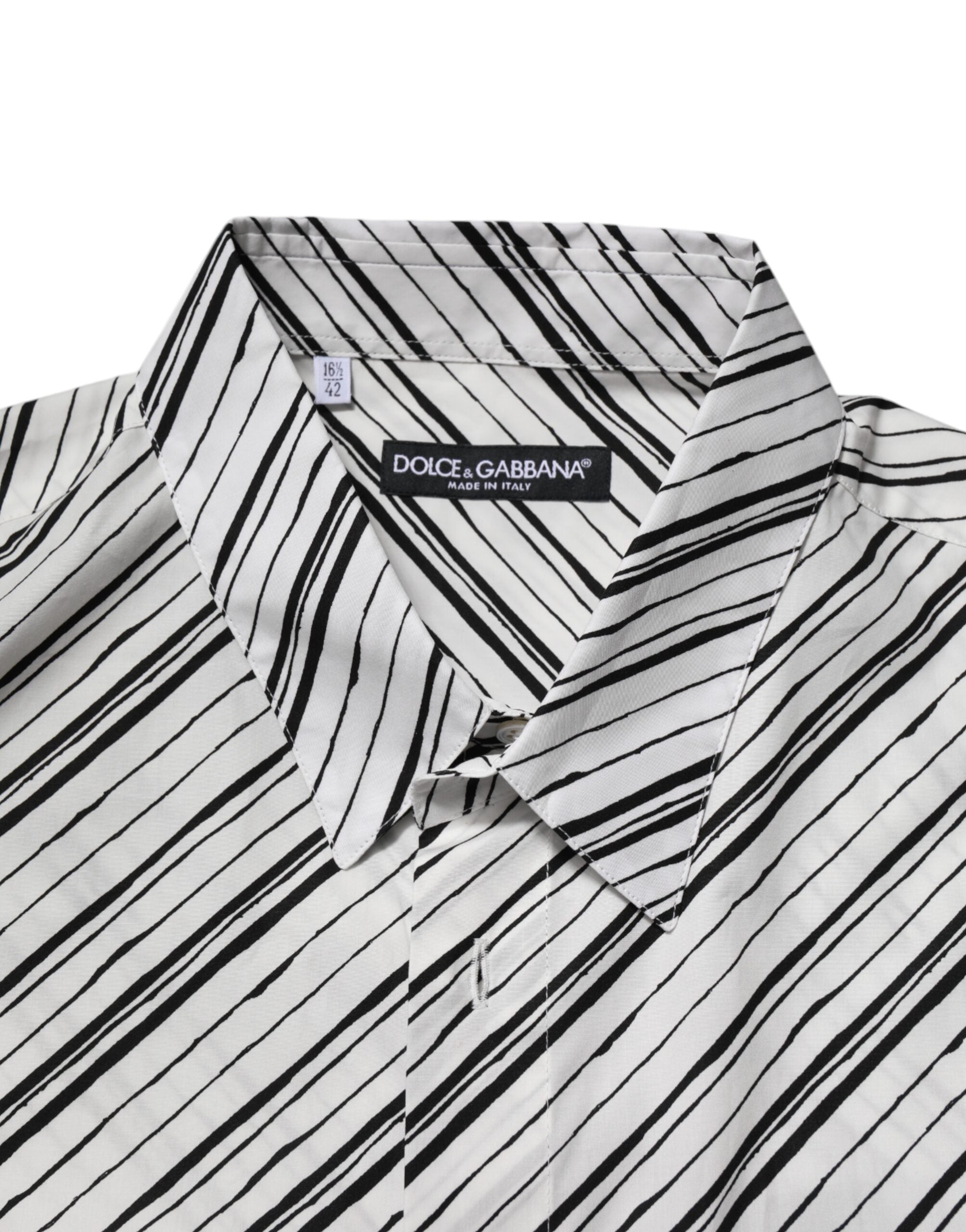 White Striped Long Sleeves Men Formal Shirt - ventzia