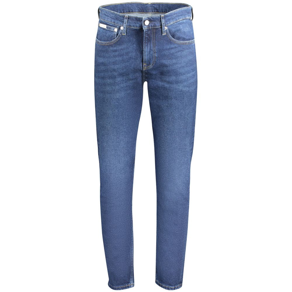 Blu Cotton Men Jeans - ventzia