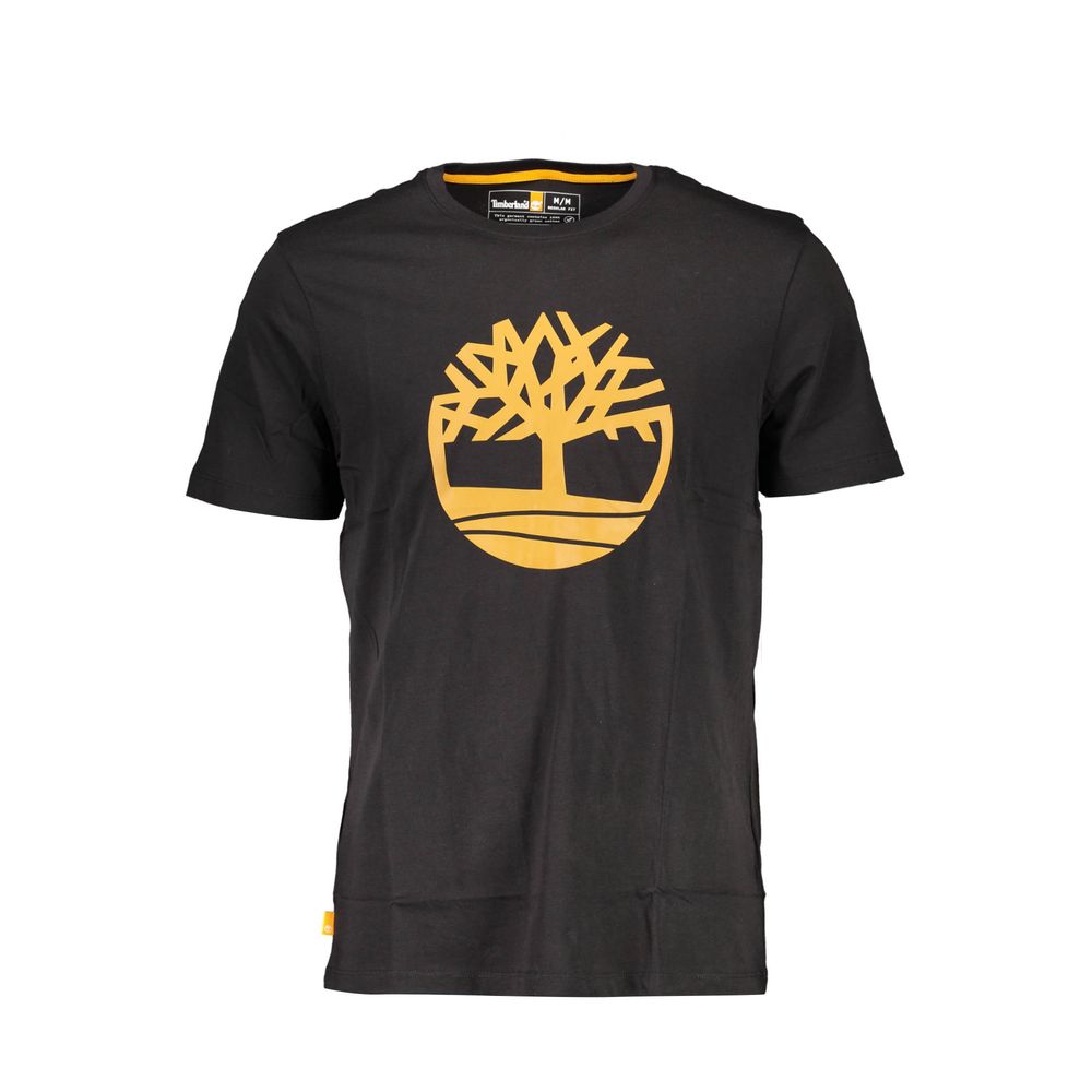 Black Cotton T-Shirt - ventzia