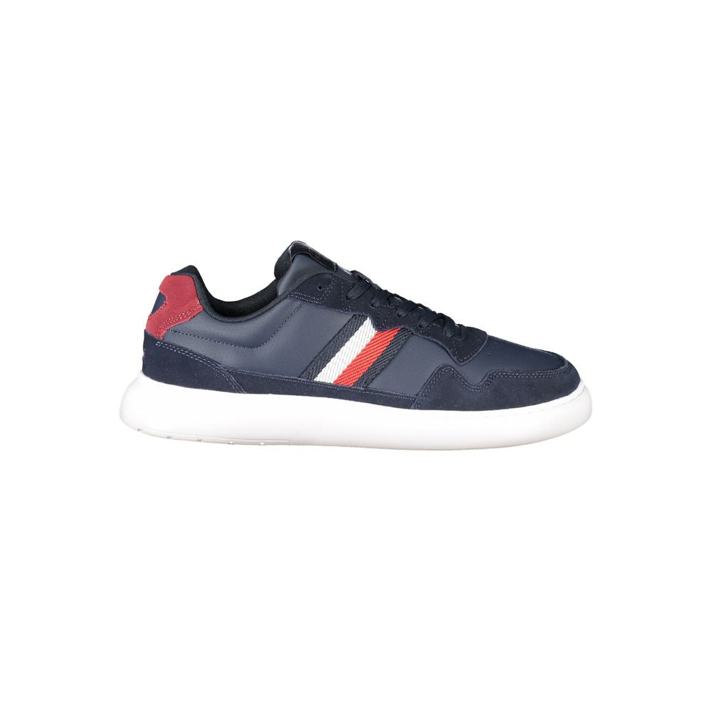 Blue Polyurethane Men Sneaker - ventzia