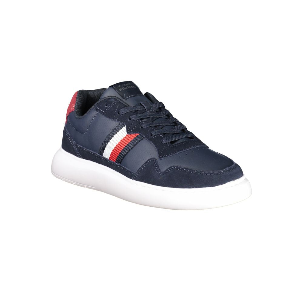 Blue Polyurethane Men Sneaker - ventzia