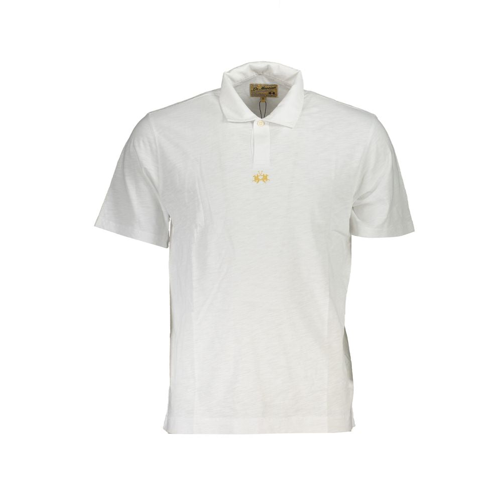 White Cotton Men's Polo Shirt - ventzia