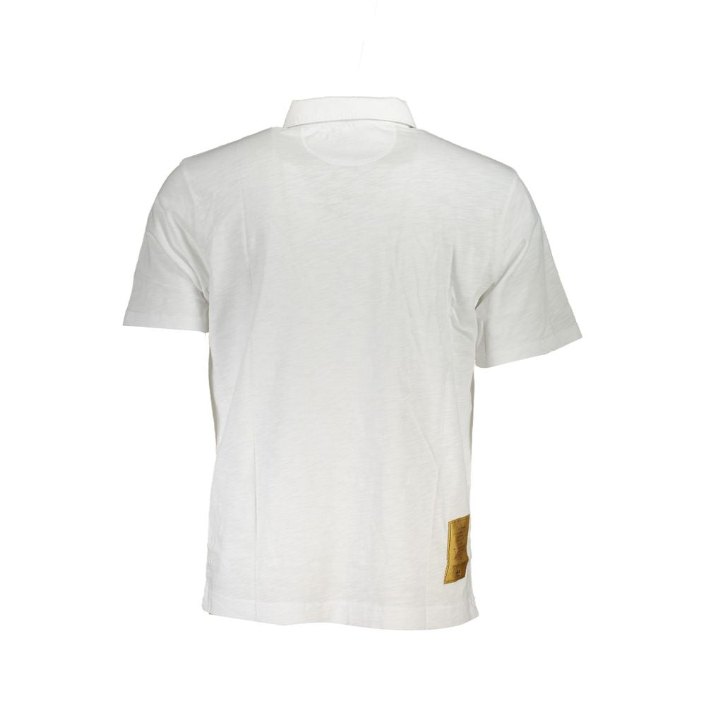 White Cotton Men's Polo Shirt - ventzia