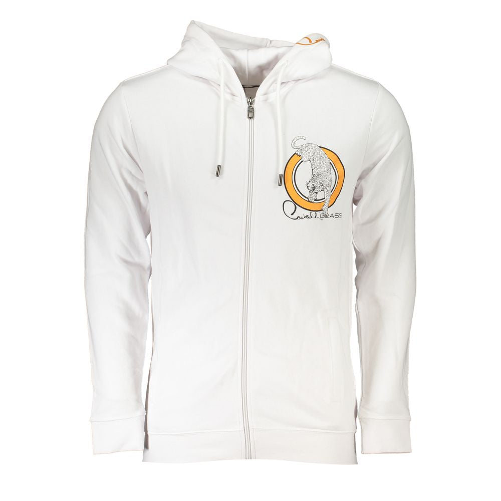 White Cotton Mens Hooded Sweater - ventzia