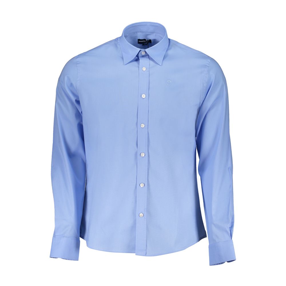Light Blue Cotton Men Shirt - ventzia