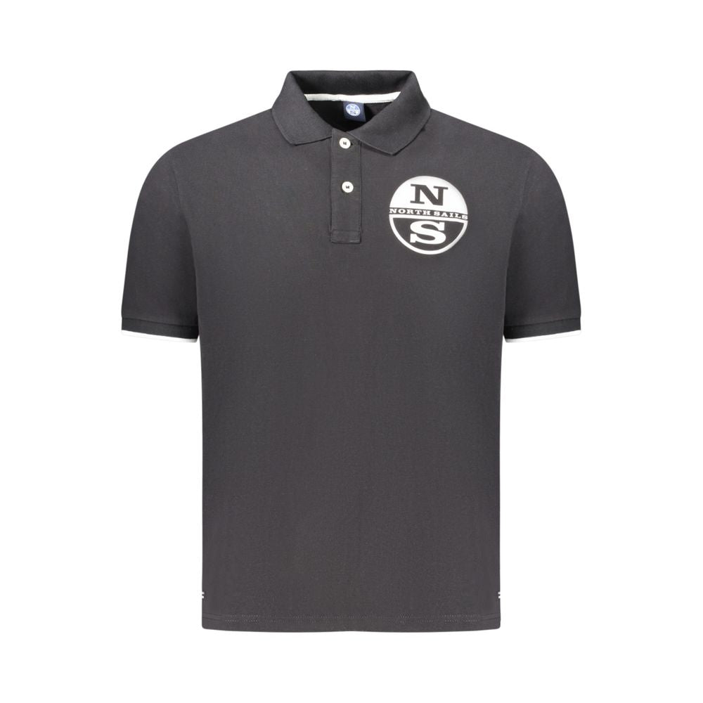 Black Cotton Men Polo - ventzia