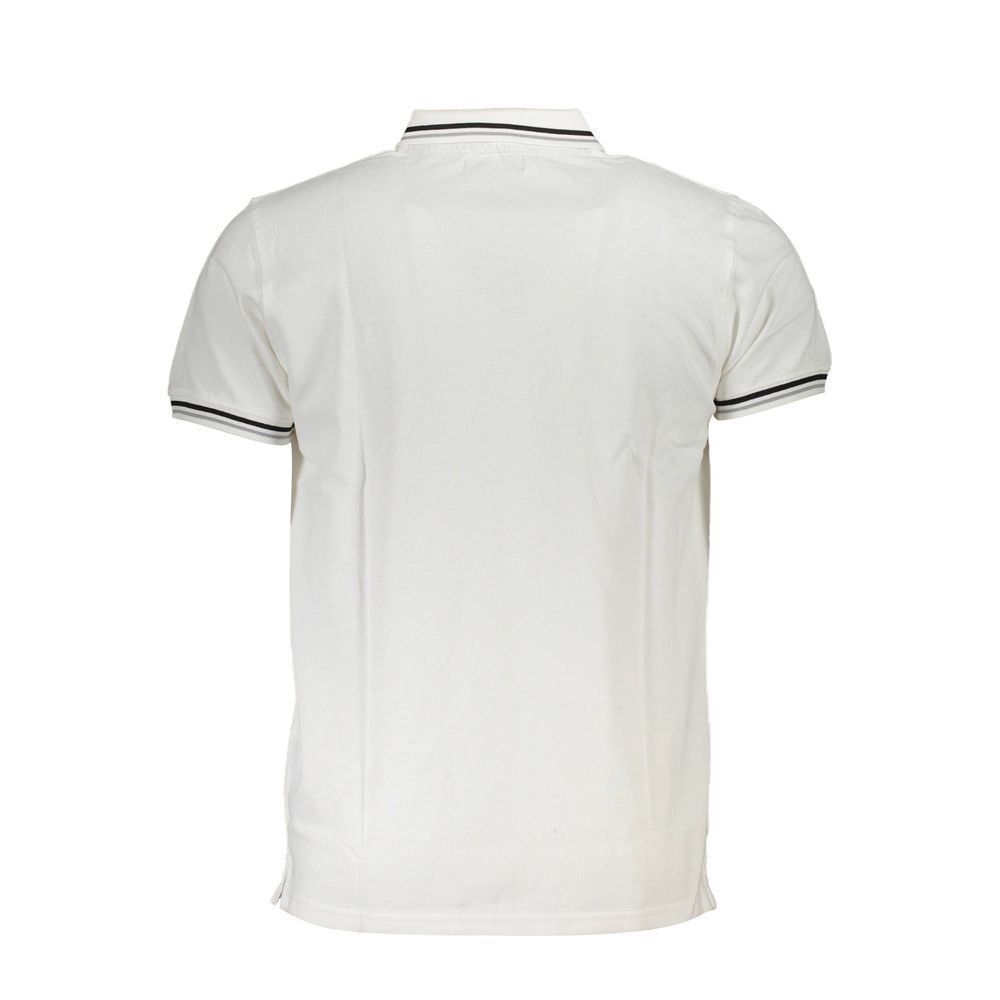 White Cotton Men Polo Shirt - ventzia