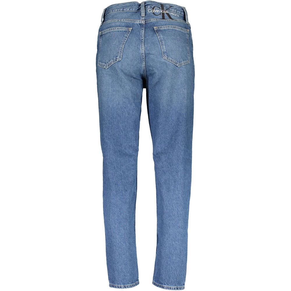 Blu Cotton Women Jeans - ventzia