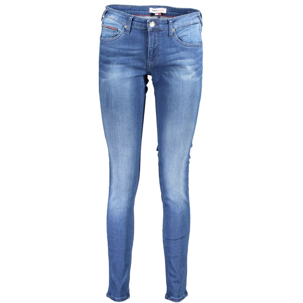 Blue Cotton Women Jeans - ventzia