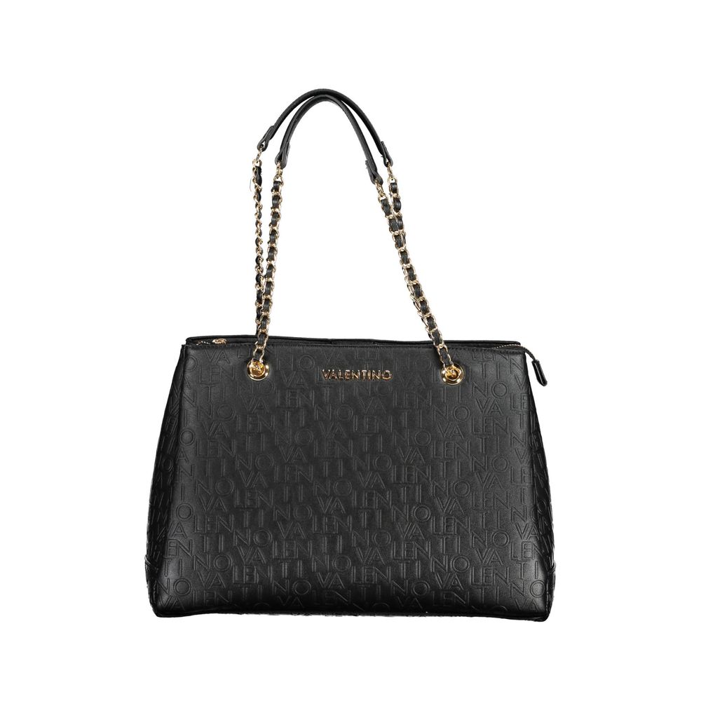 Black Polyethylene Women Handbag - ventzia
