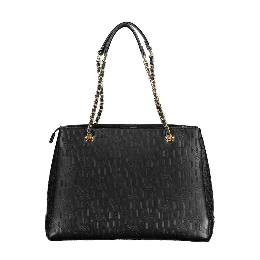 Black Polyethylene Women Handbag - ventzia