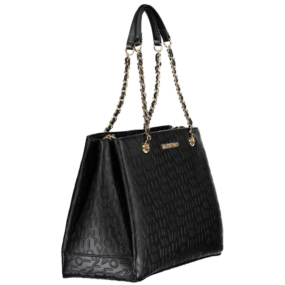 Black Polyethylene Women Handbag - ventzia