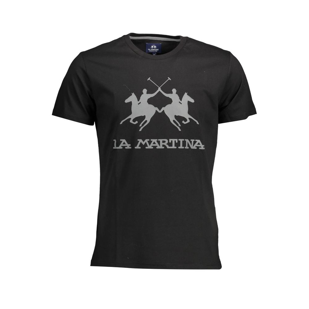 Elegant Crew Neck Tee with Iconic Print - ventzia