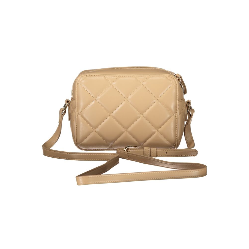 Beige Polyethylene Women Handbag - ventzia