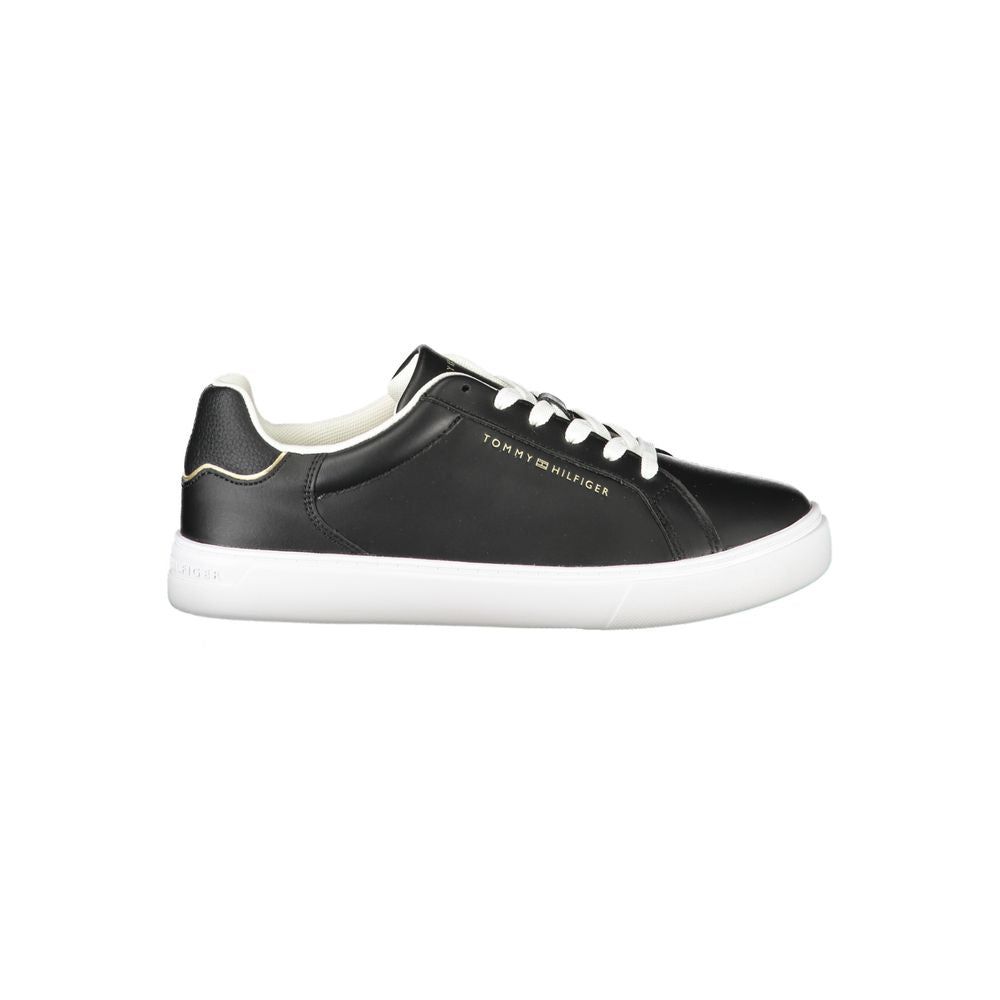 Black Leather Women Sneaker - ventzia