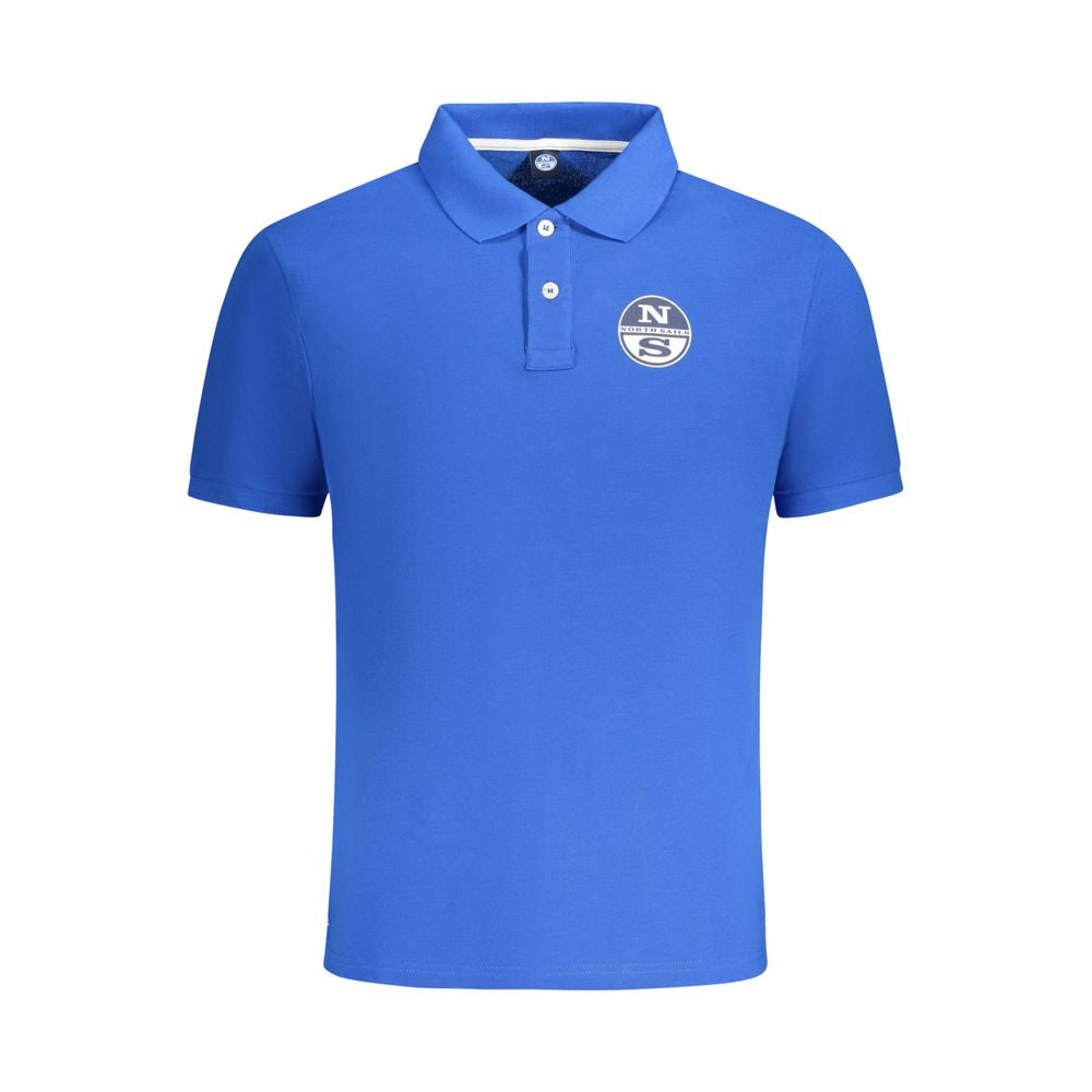 Blue Cotton Men Polo - ventzia