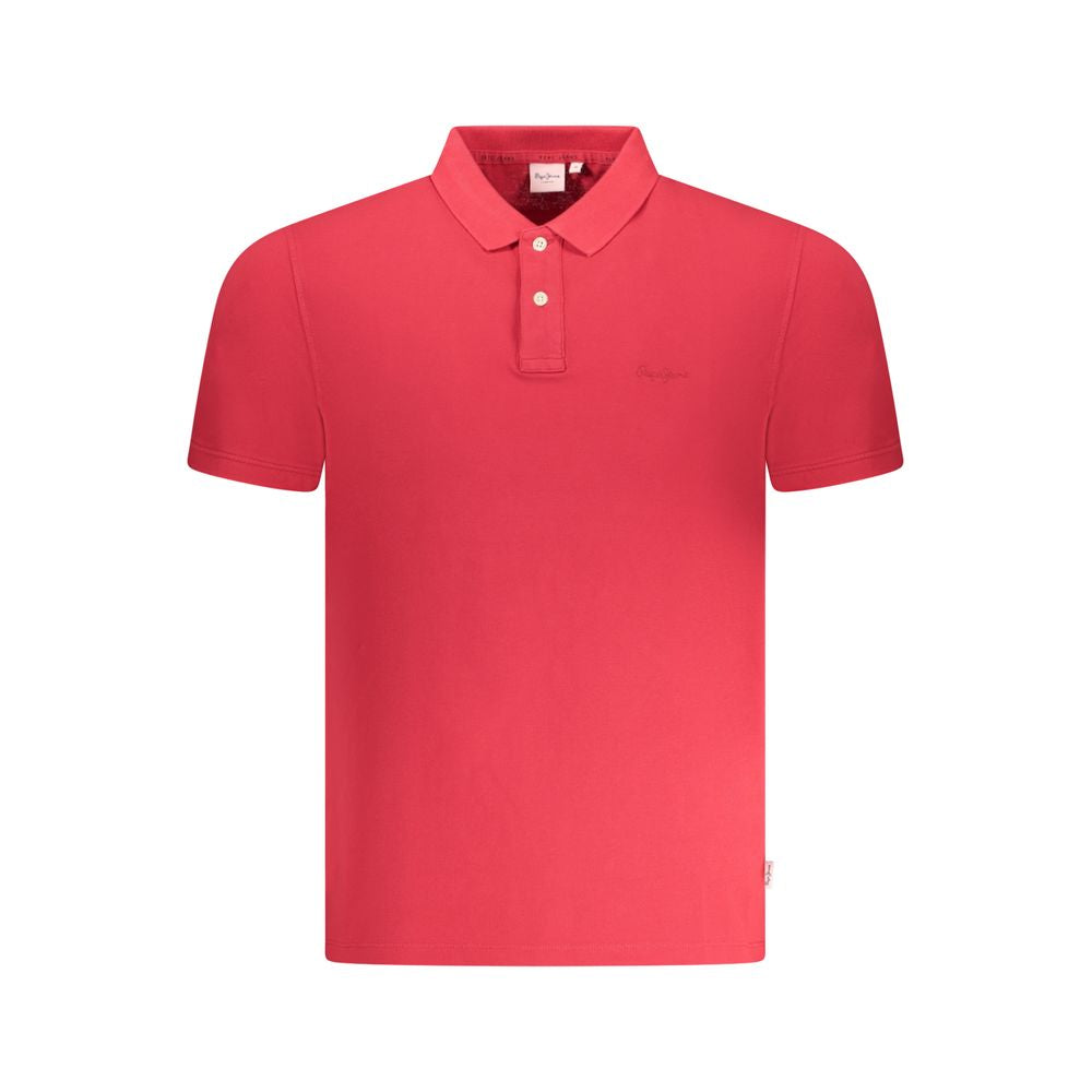 Red Cotton Men Polo - ventzia