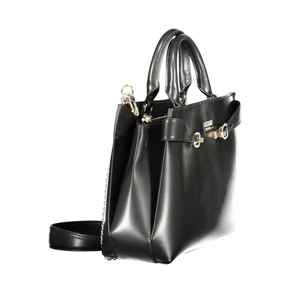 Black Polyethylene Women Handbag - ventzia
