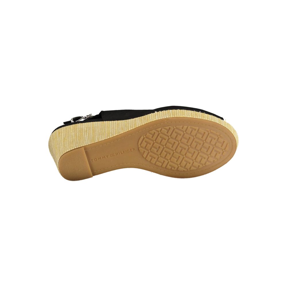 Black Polyester Women Sandal - ventzia