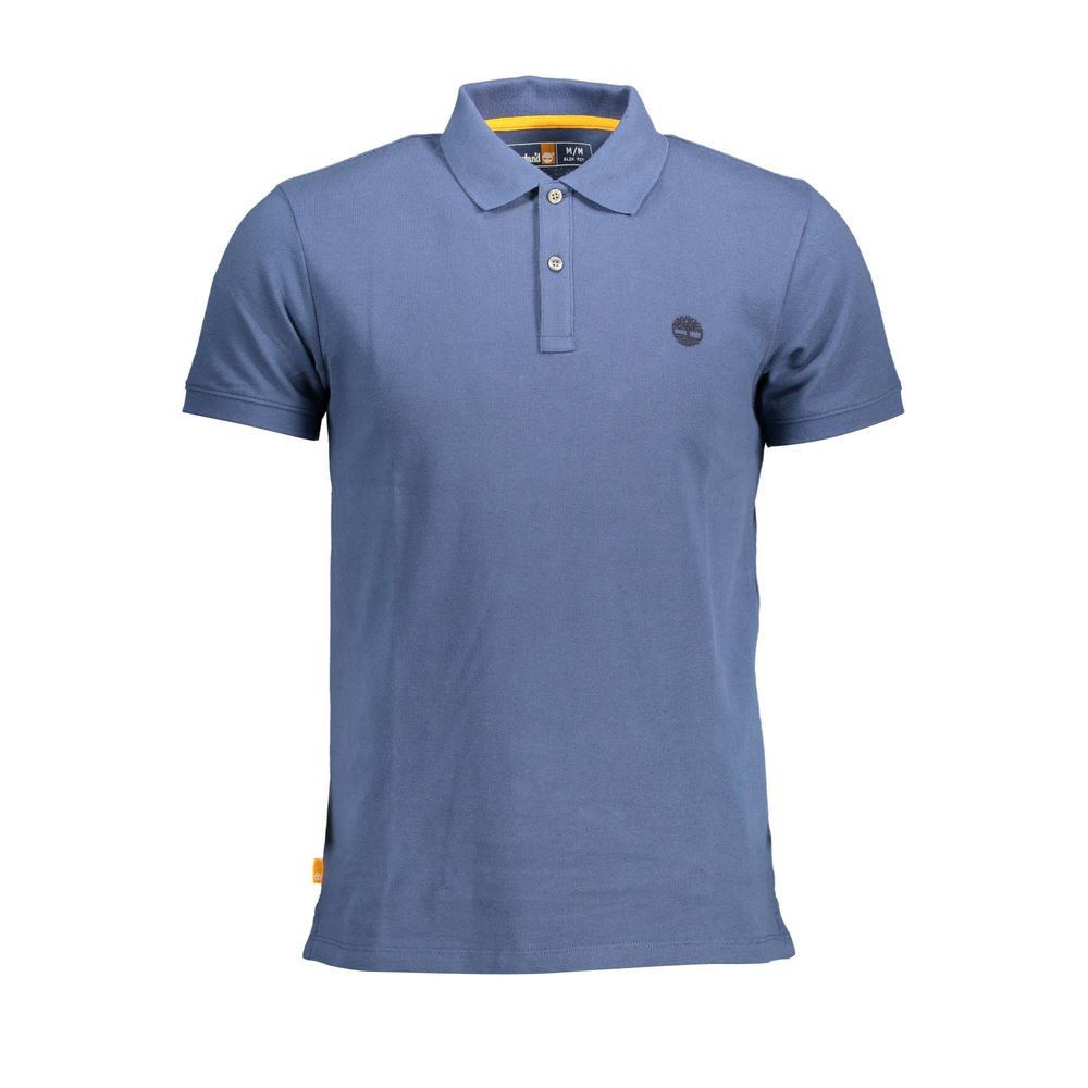 Blue Cotton Polo Shirt