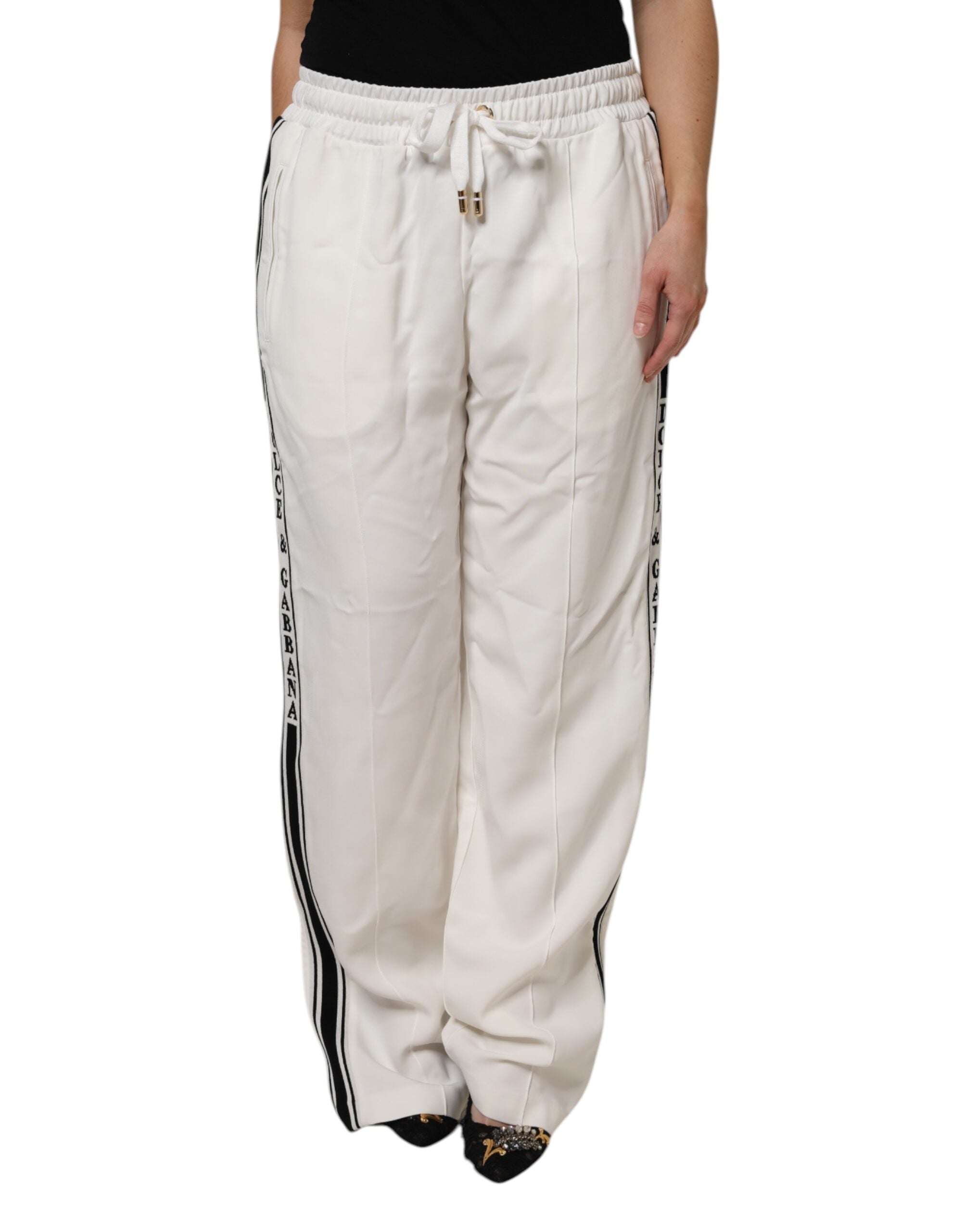 White Jogger Sweatpants Pants - ventzia