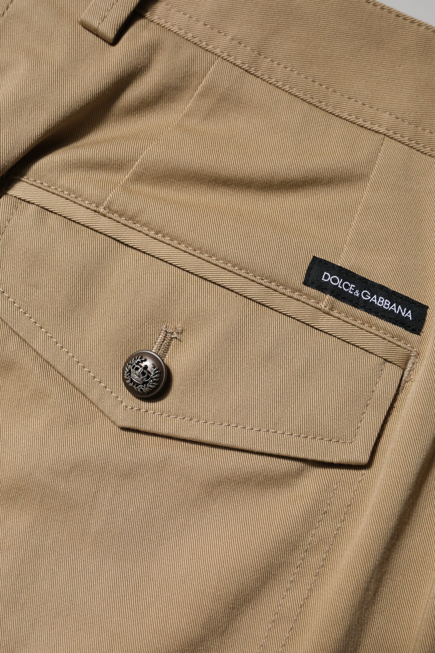 Brown Cotton Cargo Tapered Pants - ventzia