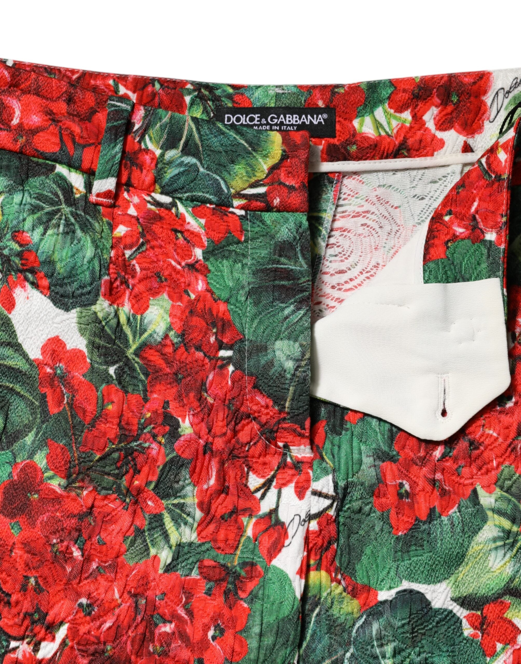 Multicolor Floral Print Cropped Pants - ventzia