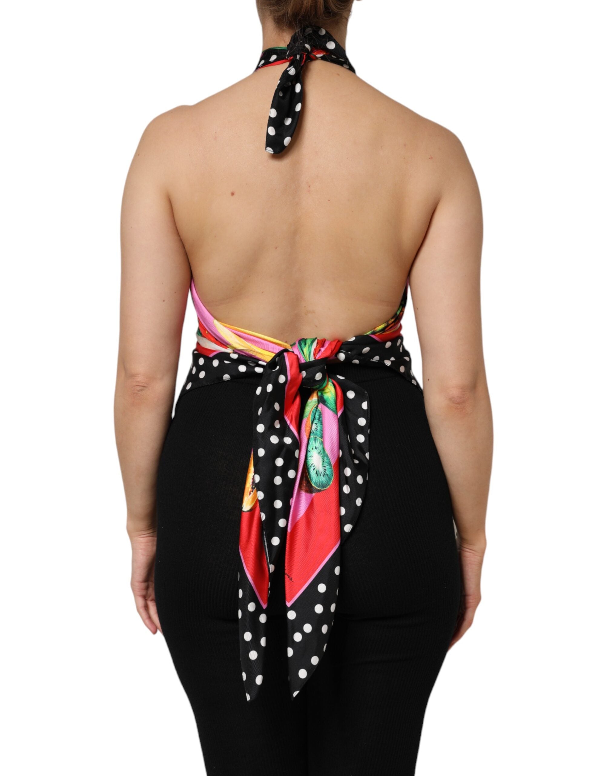 Multicolor Halter Party Evening Cropped Top - ventzia