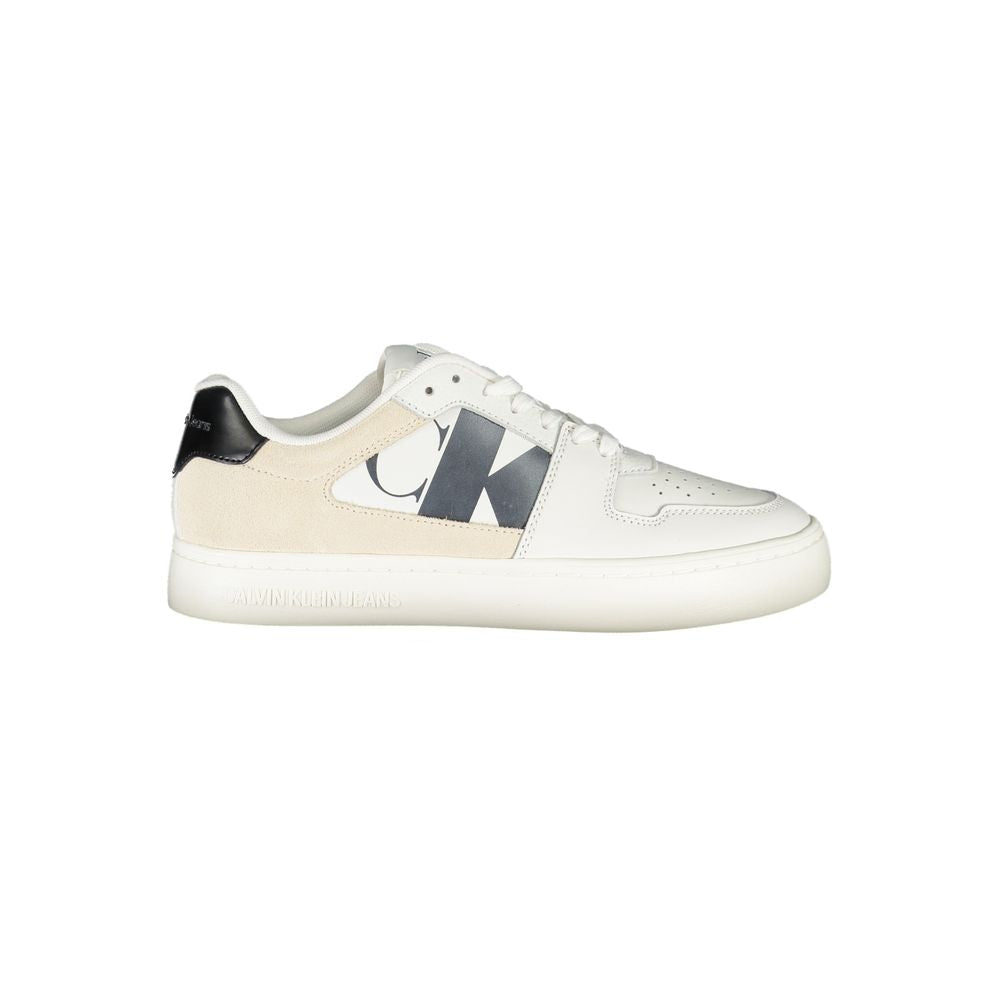 White Polyurethane Women Sneaker - ventzia