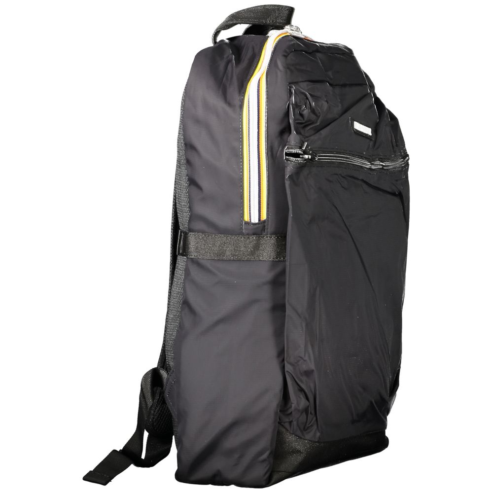 Black Polyamide Men Backpack - ventzia