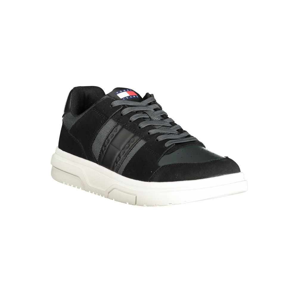 Black Leather Men Sneaker - ventzia