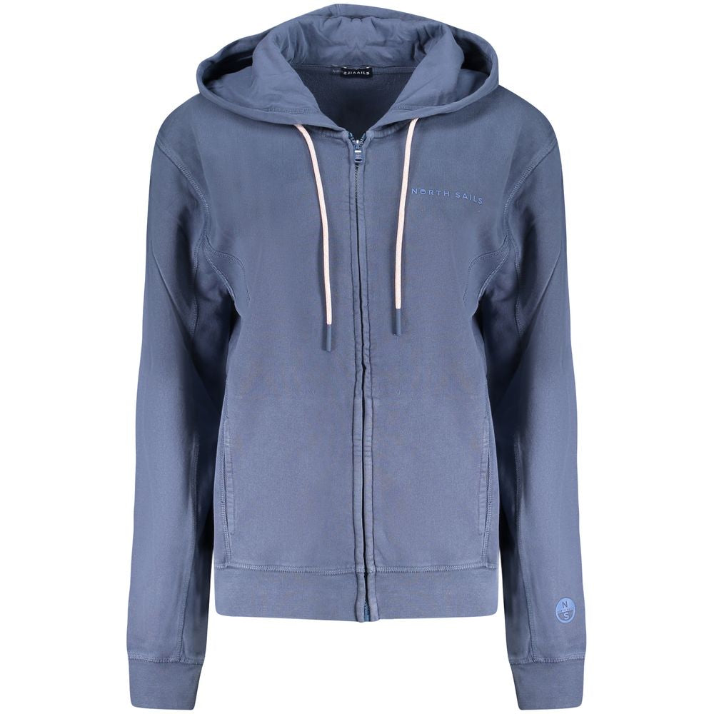 Blue Cotton Women Sweater - ventzia