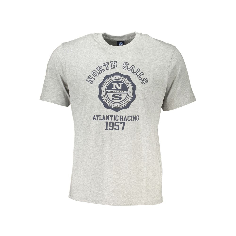 Gray Cotton T-Shirt - ventzia