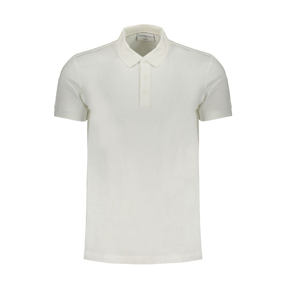 White Cotton Mens Polo Shirt - ventzia