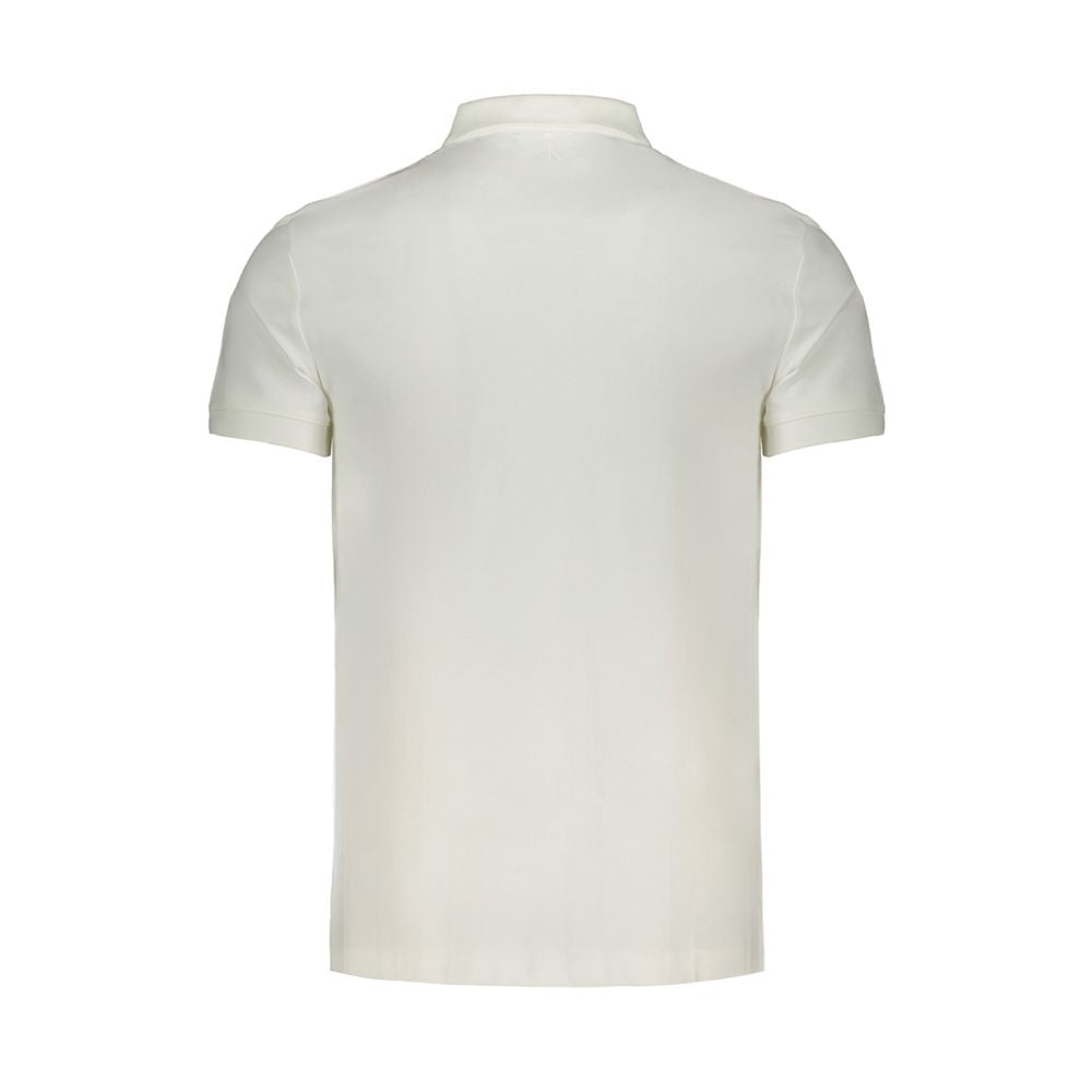 White Cotton Mens Polo Shirt - ventzia