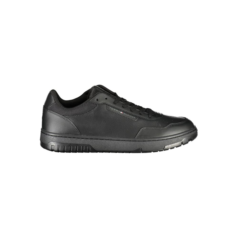 Black Leather Men Sneaker - ventzia