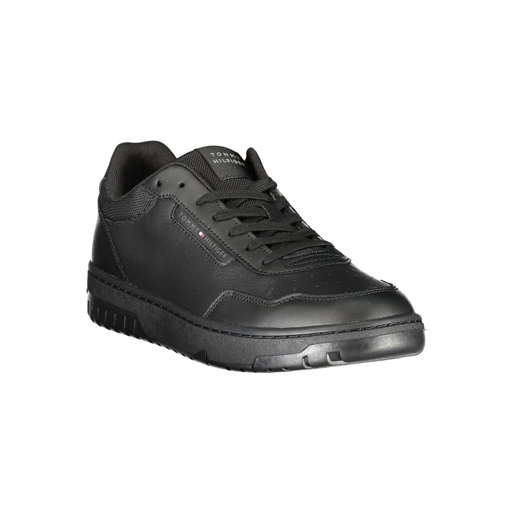 Black Leather Men Sneaker - ventzia