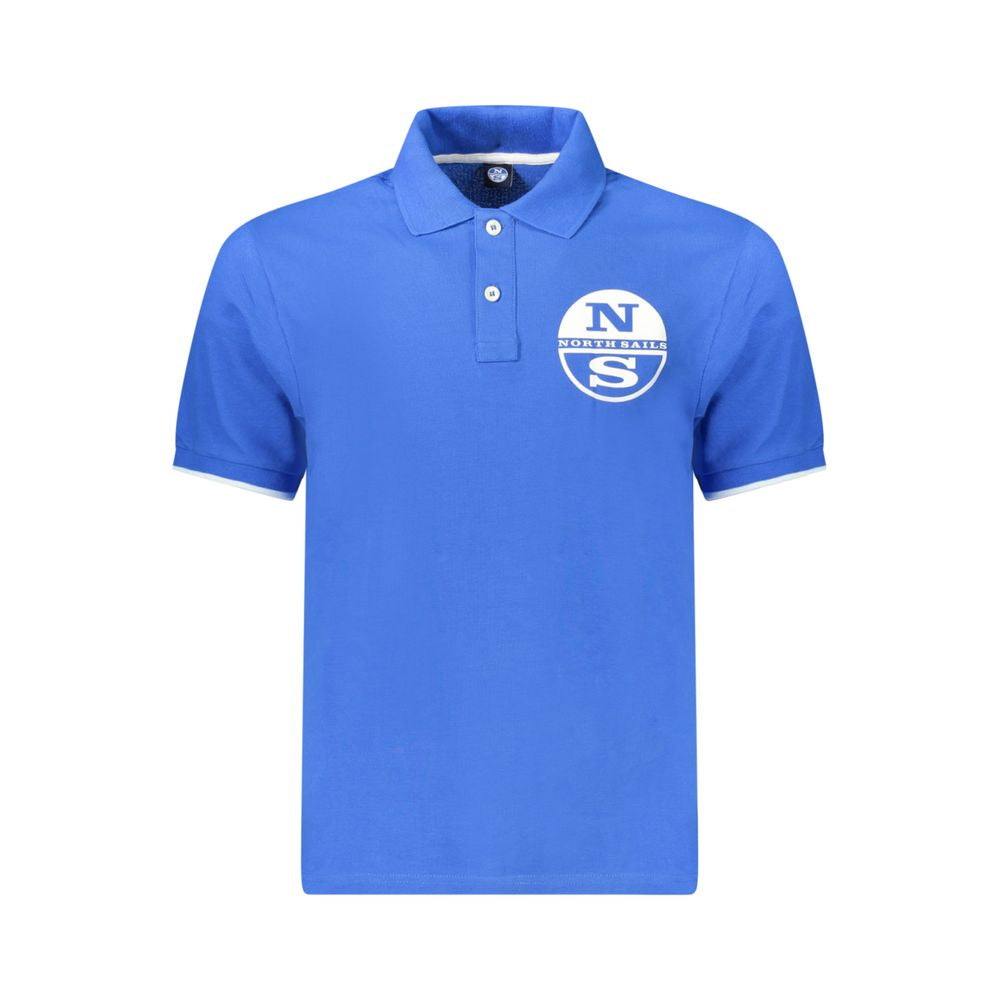 Blue Cotton Men Polo - ventzia