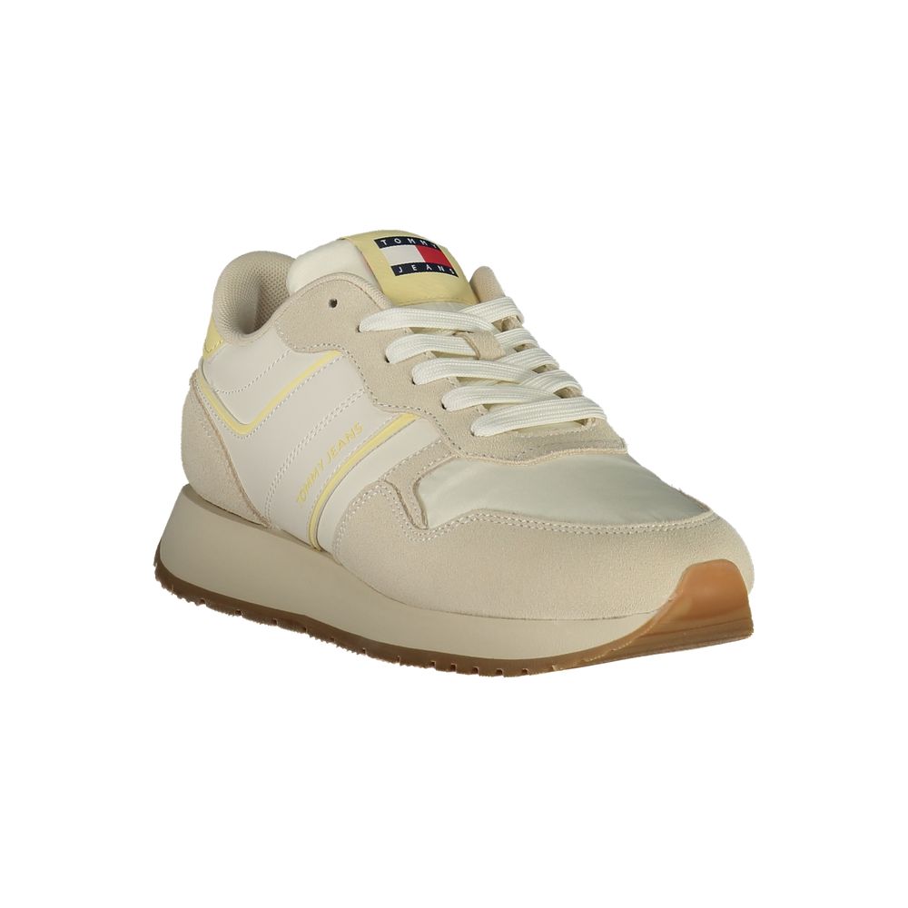 Beige Polyurethane Women Sneaker - ventzia