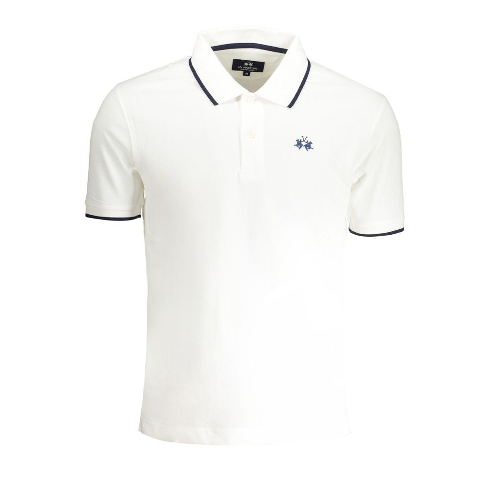 White Cotton Men's Polo Shirt - ventzia
