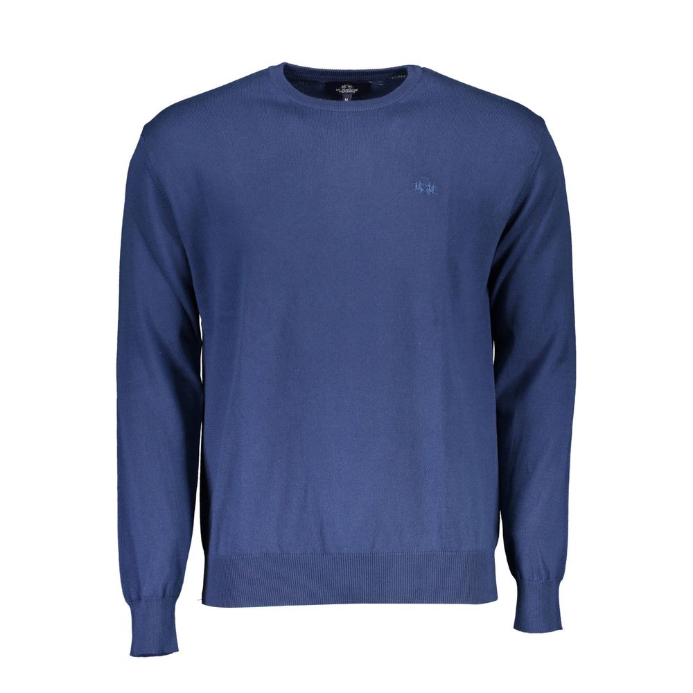 Blue Cotton Men Sweater - ventzia